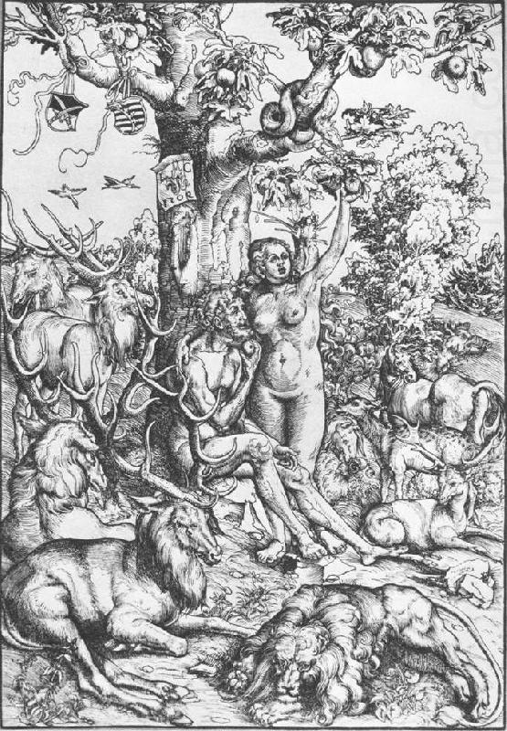 CRANACH, Lucas the Elder Adam and Eve 07 china oil painting image